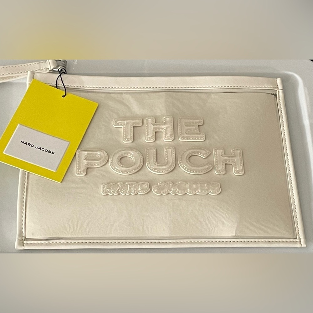 Marc Jacobs PVC White & Yellow Wristlet